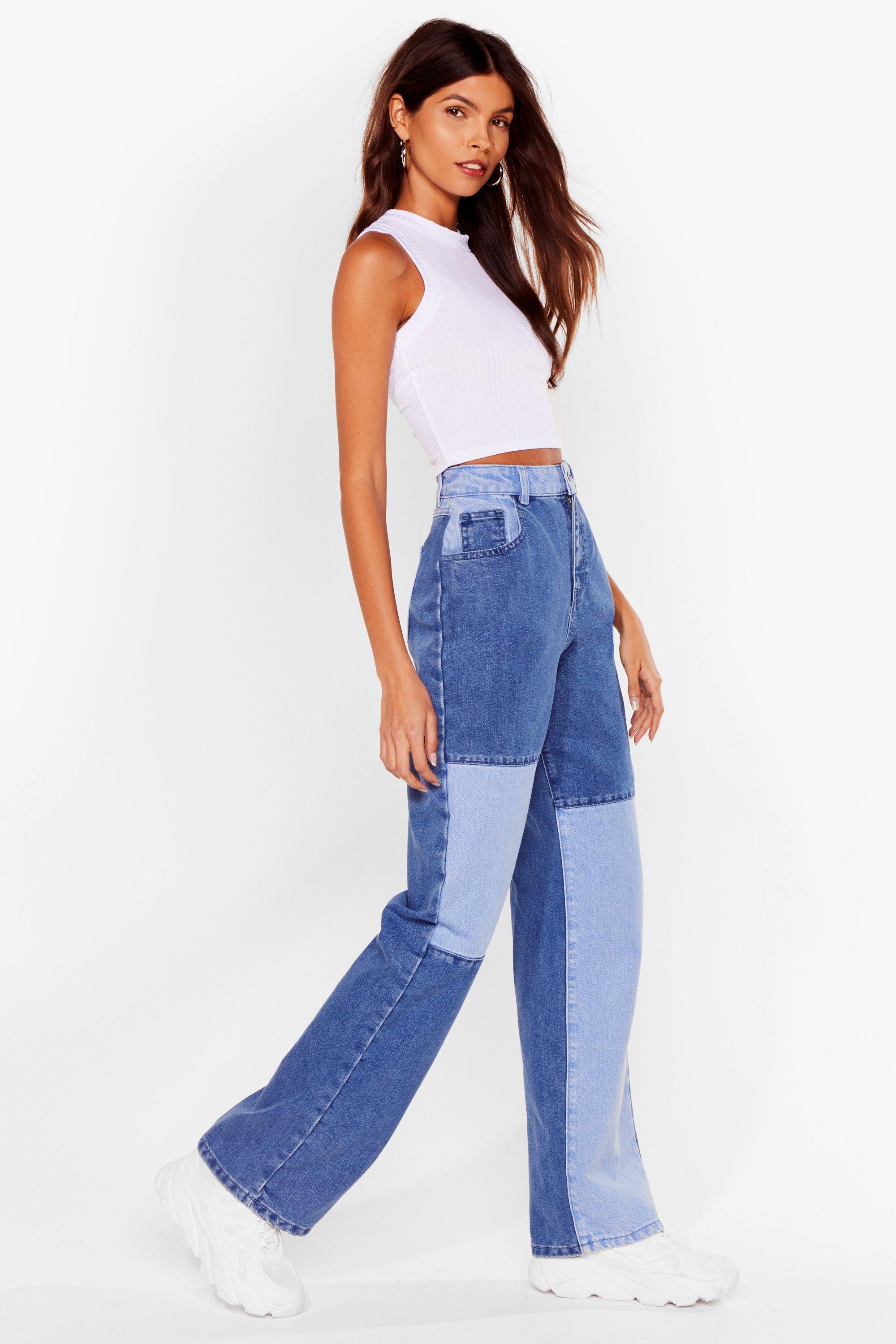 Patch 'Em By Surprise Wide-Leg Jeans